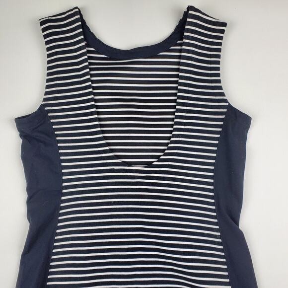 Athleta Mala Stripe Athletic Dress Scoop Back Fitted Stretch - Picture 6 of 10